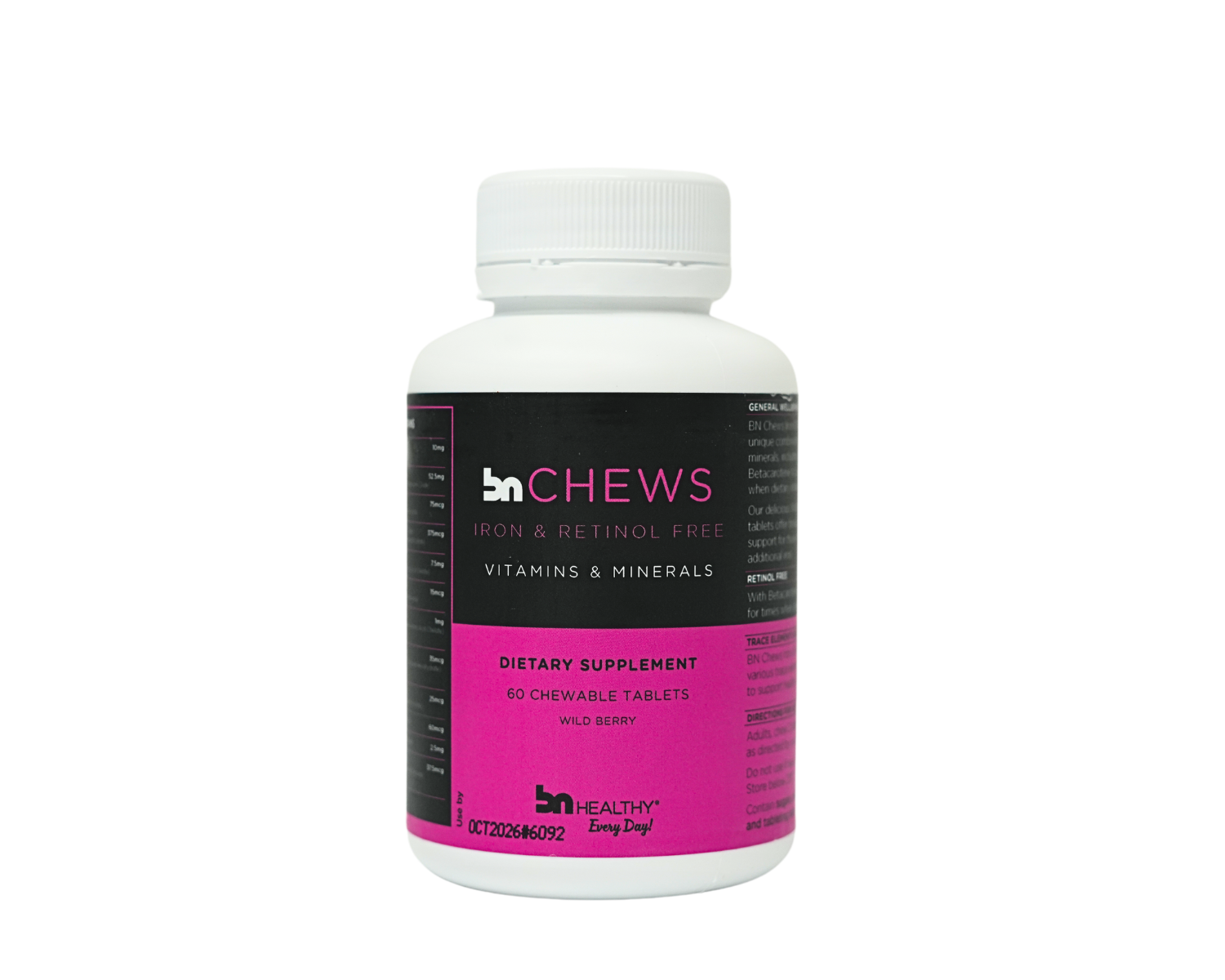 BN Chews Wild Berry Iron Free - Chewable Multivitamins